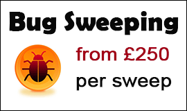 Bug Sweeping Cost in East Grinstead